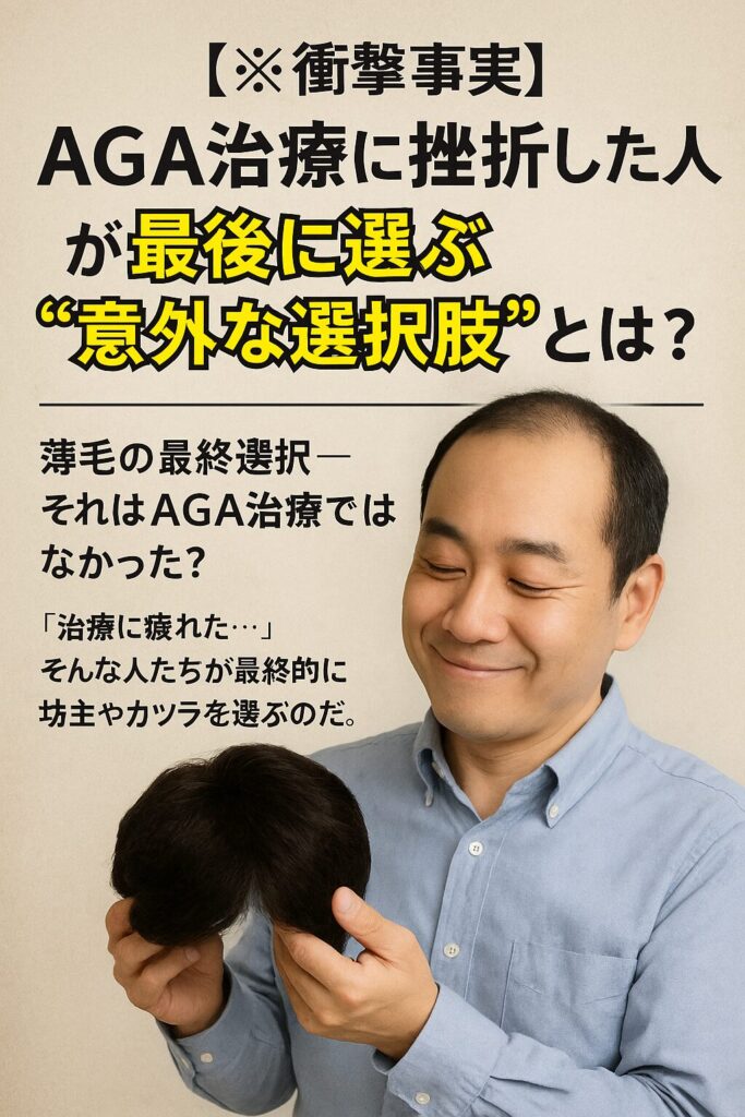 AGA治療の危険性に不安を感じたら読むべき記事｜もう迷わない“現実的な選択”