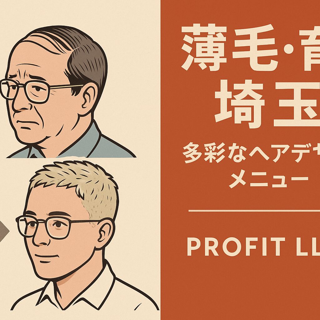 「奥様も驚いた薄毛カットで若返った63歳男性の事例」薄毛カットデザイン専門店 プロフィットLLC 埼玉